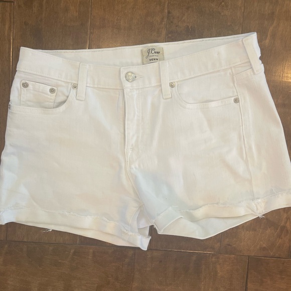 J Crew White Denim Shorts Size 28 - Picture 1 of 1